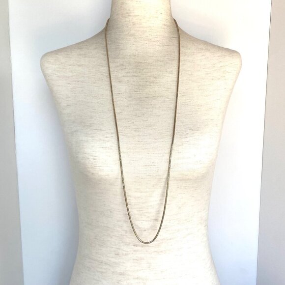 Gold Vermeil Sterling Silver 925 JCM Diamond Cut 36" Long Snake Chain Necklace - Picture 2 of 16